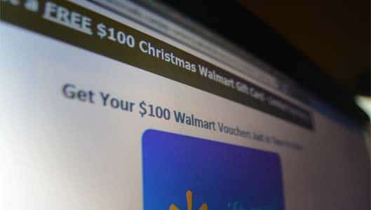 Free Walmart Gift Card? Not likely.