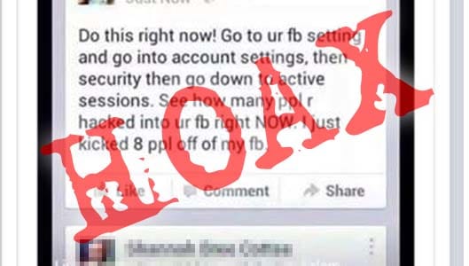 Hackers hiding in your active sessions? Facebook warning debunked.