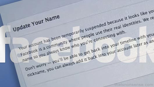 Woman legally changes name to reclaim Facebook account.