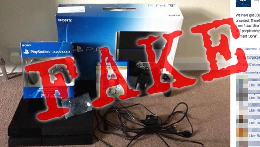 Facebook posts offering unsealed PS4 consoles go viral