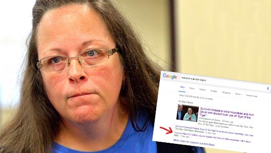 Survivor sue Kim Davis rumour goes viral, thanks to Google