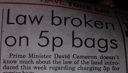 Has the law been broken on 5p bags? Facebook rumours