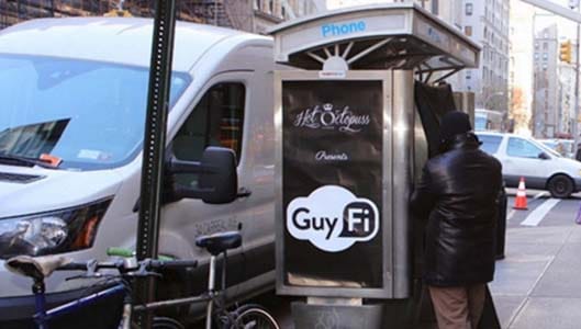 Has New York installed GuyFi booths for men?