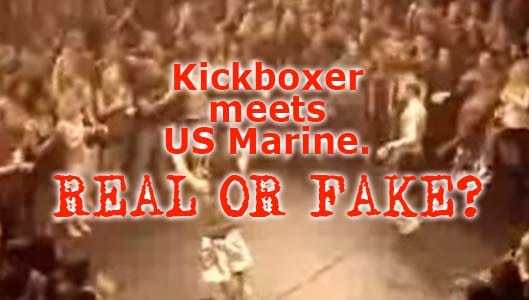 The Bohemian Kickboxer meets US Marine video. Real or fake?