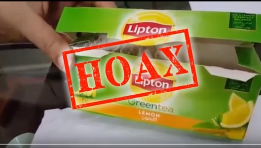 Are there really worms inside Lipton Lemon Green Tea teabags?