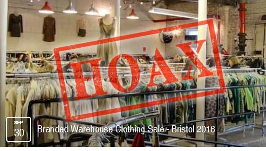 ‘Branded Warehouse Clothing Sale’ event spam spreads on Facebook
