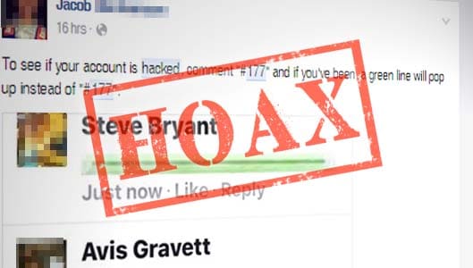 Comment #177 to see if you’ve been hacked? It’s a hoax.