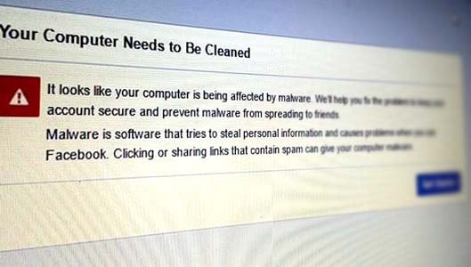 The “Computer Needs to be Cleaned” Facebook notice explained