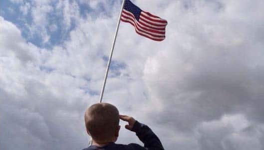 Is photo of Timmy saluting the flag being removed by Facebook?
