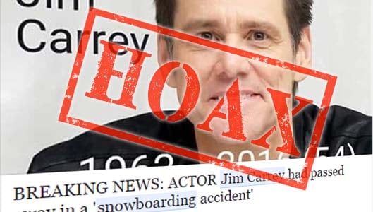 Beware of Jim Carrey snowboarding death links – they’re scams