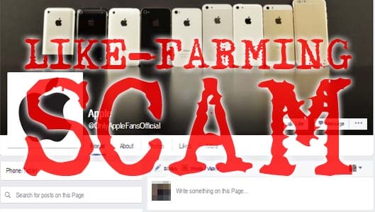 This is what a like-farming Facebook page looks like