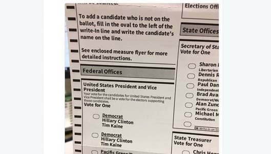 Are Oregon reallly omitting Trump from ballot paper? It’s a hoax