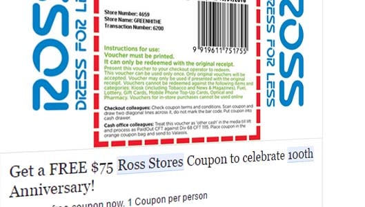 Secondly weekend fabric No, you can't get a $75 Ross Stores coupon for sharing a link on Facebook -  ThatsNonsense.com