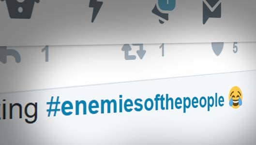 Hashtag EnemiesOfThePeople gets piggybacked… hilarious results
