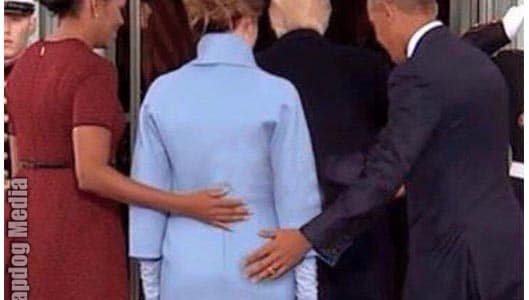 Did Obama put his hand on Melania Trump’s backside? Fact Check