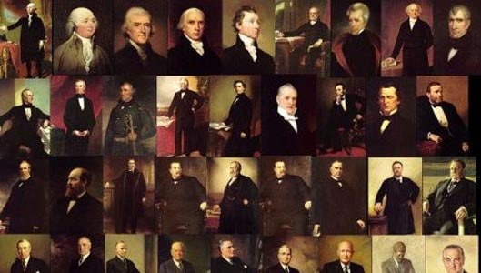 Who is the earliest US President to still have grandchildren alive today?