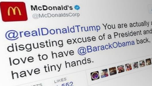 McDonalds’ Twitter brands Trump “disgusting” after hack