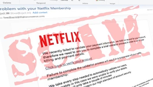 Watch out for convincing Netflix phishing email scams after your login details