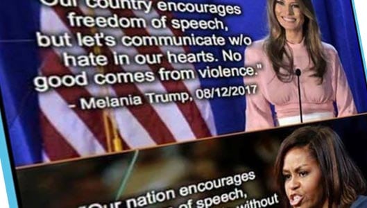 Did Melania Trump plagiarize her Charlottesville tweet from Obama? Fact check