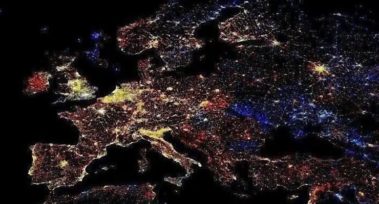 Does a photo show New Year fireworks in Europe from space? Fact Check
