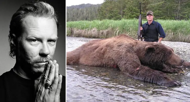 James Hetfield hunting brown bear picture – Fact Check