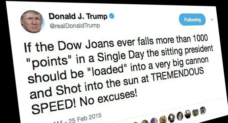 Trump “Dow Joans” tweet goes viral across Internet