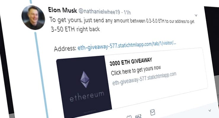Scammers pose as celebrities on Twitter giving away crypto-currencies