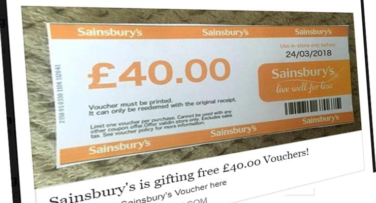 Is Sainsbury’s giving away free £40 vouchers on Facebook? It’s a scam