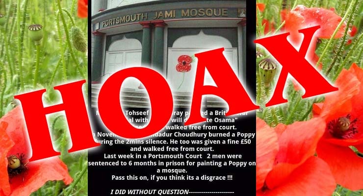 Viral message claims two men sentenced to prison for spray painting mosque