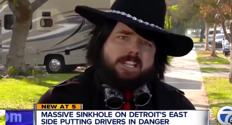 Is the “weird sinkhole guy” interview real? Fact Check