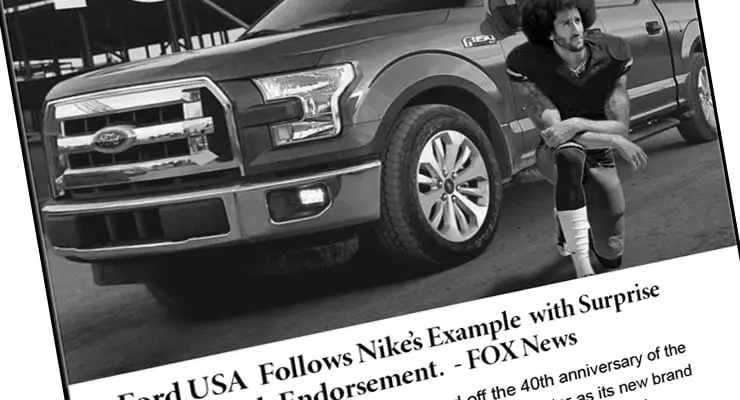Is Colin Kaepernick face of Ford USA “Build FORD Tough” campaign? Fact Check