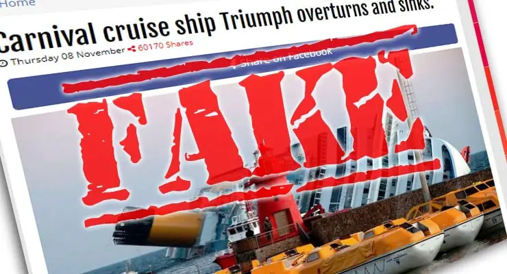 Has the Triumph Cruise Ship sunk near Mexico? – Fact Check