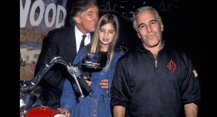 Does this photo show Trump and Epstein with young girl? Fact Check