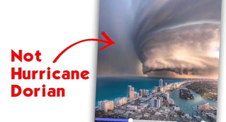 Does a video of thunder storm over skyscapers show Hurricane Dorian? Fact Check