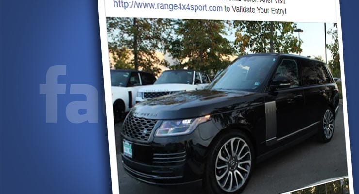 Can you win a 2019 Range Rover for sharing Facebook post? Fact Check