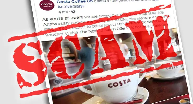 Can you win £50 Costa voucher for sharing Facebook post? Fact Check