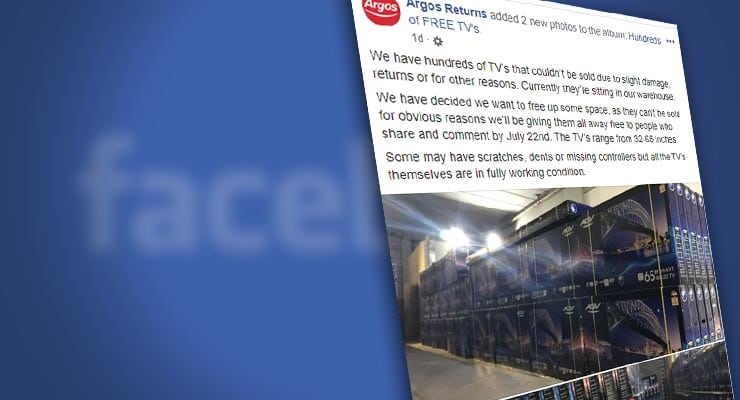 We clicked on a fake Facebook “giveaway” offering free TVs. This is what happened