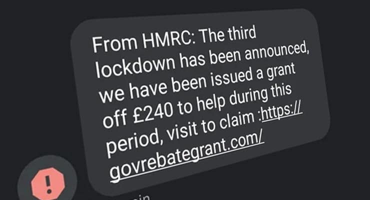 Watch out for phishing HMRC message scams amid third UK lockdown