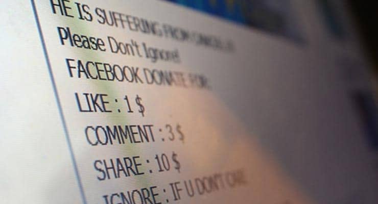 The dark truth behind “we’ll donate $1 for 1 share” Facebook posts