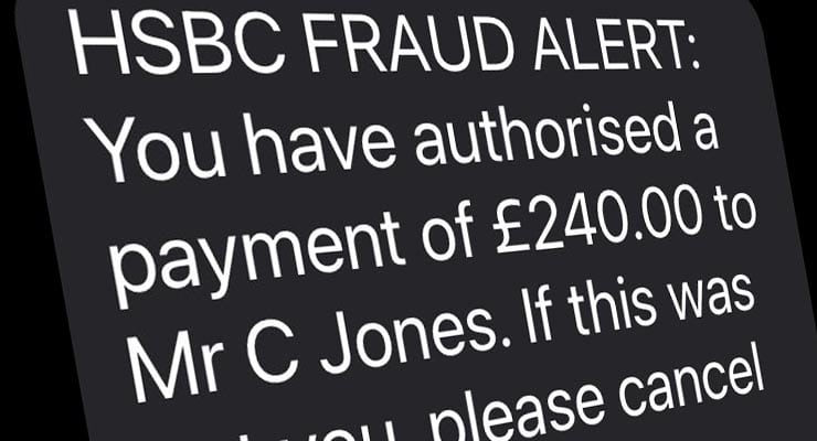 Beware surge of HSBC scam phishing texts