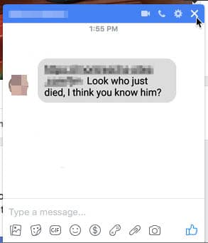 Beware see who just died links spreading on Facebook Messenger