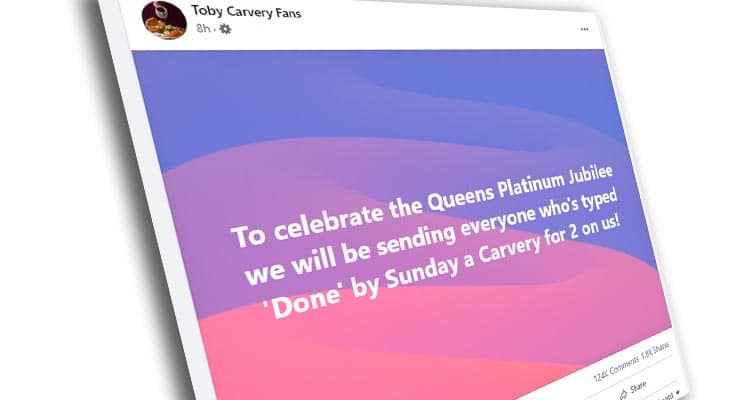 Fake Toby Carvery giveaway goes viral on Facebook