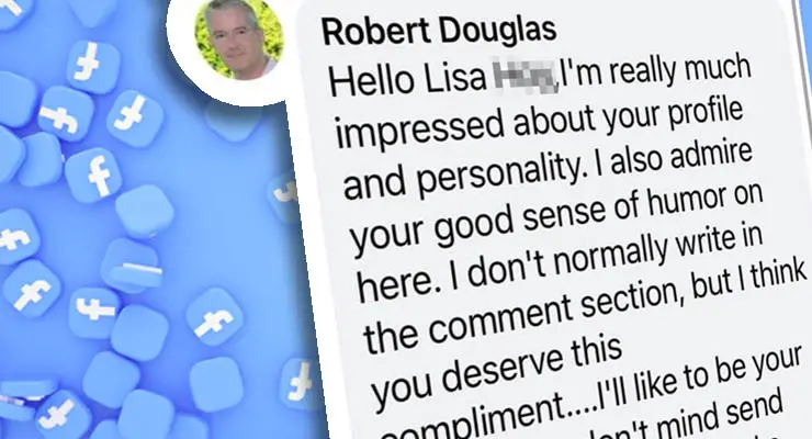 Romance scammers replying to your Facebook comments to target victims